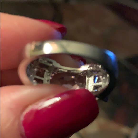 Fashion Ring . Pink stones , with rhinestones - Picture 4 of 4